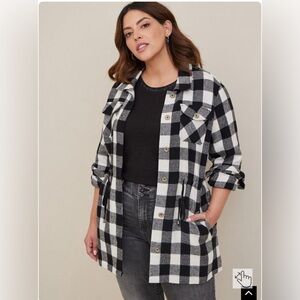 Torrid Brushed Cotton Shacket